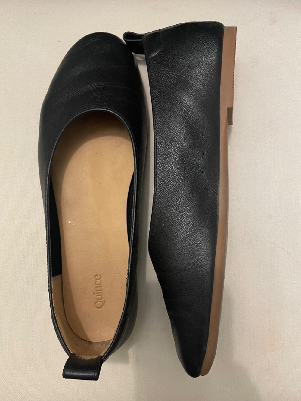 Quince Italian leather glove ballet flat black 7.5 - Picture 2 of 7